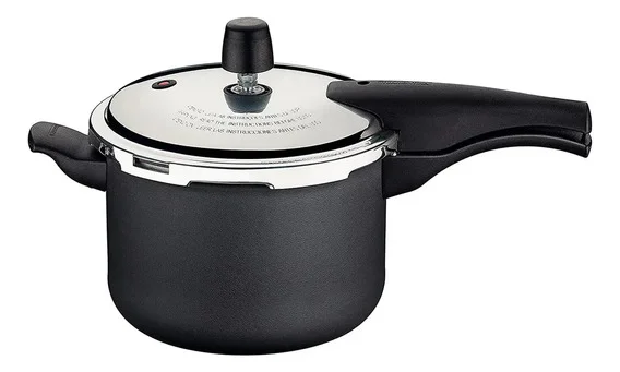 Panela Pressão 4,5l Alumínio Antiaderente Preta Cor Preto