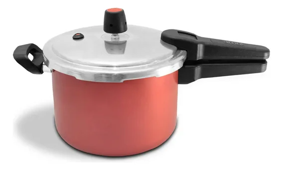 Panela Pressão Fechamento Externo Antiaderente Cereja 4,5l Cor Vermelho