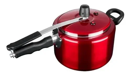 Panela Pressao 5,0l Patolux Aa Vermelho/creme