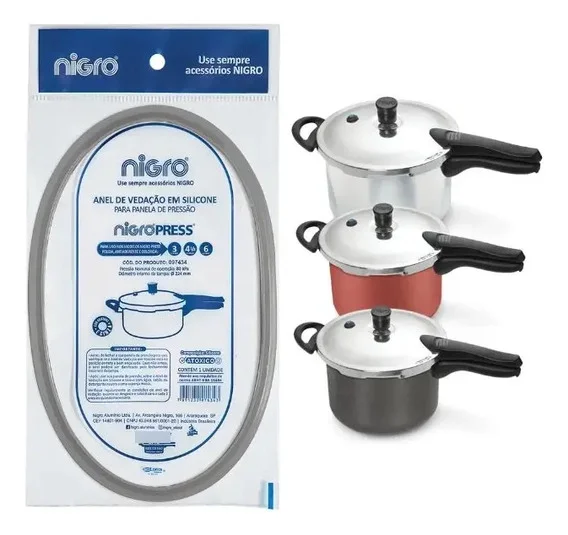 Anel Silicone Panela Pressão Profissional 3-6L Nigro Press