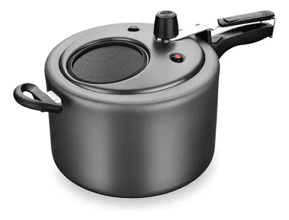 Panela Pressão Profissional 8l Antiaderente C/ Visor Grafite