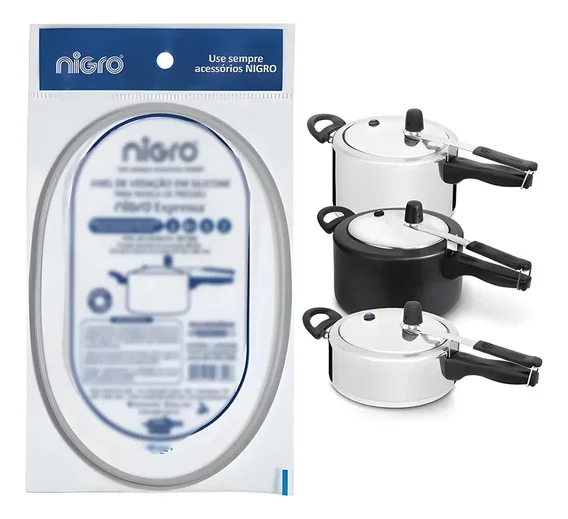 Borracha Silicone Cinza Nigro Para Panela Pressão Expressa