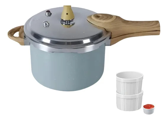 Panela Pressão Antiaderente Ceramica 4,2l Indução + Ramekin