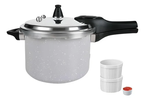 Panela Pressão Antiaderente Cerâmica 5,4l Indução + Ramekin