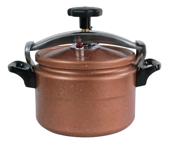 Panela Pressão Antiaderente Revestimento Mármore 12l Bronze Bronze